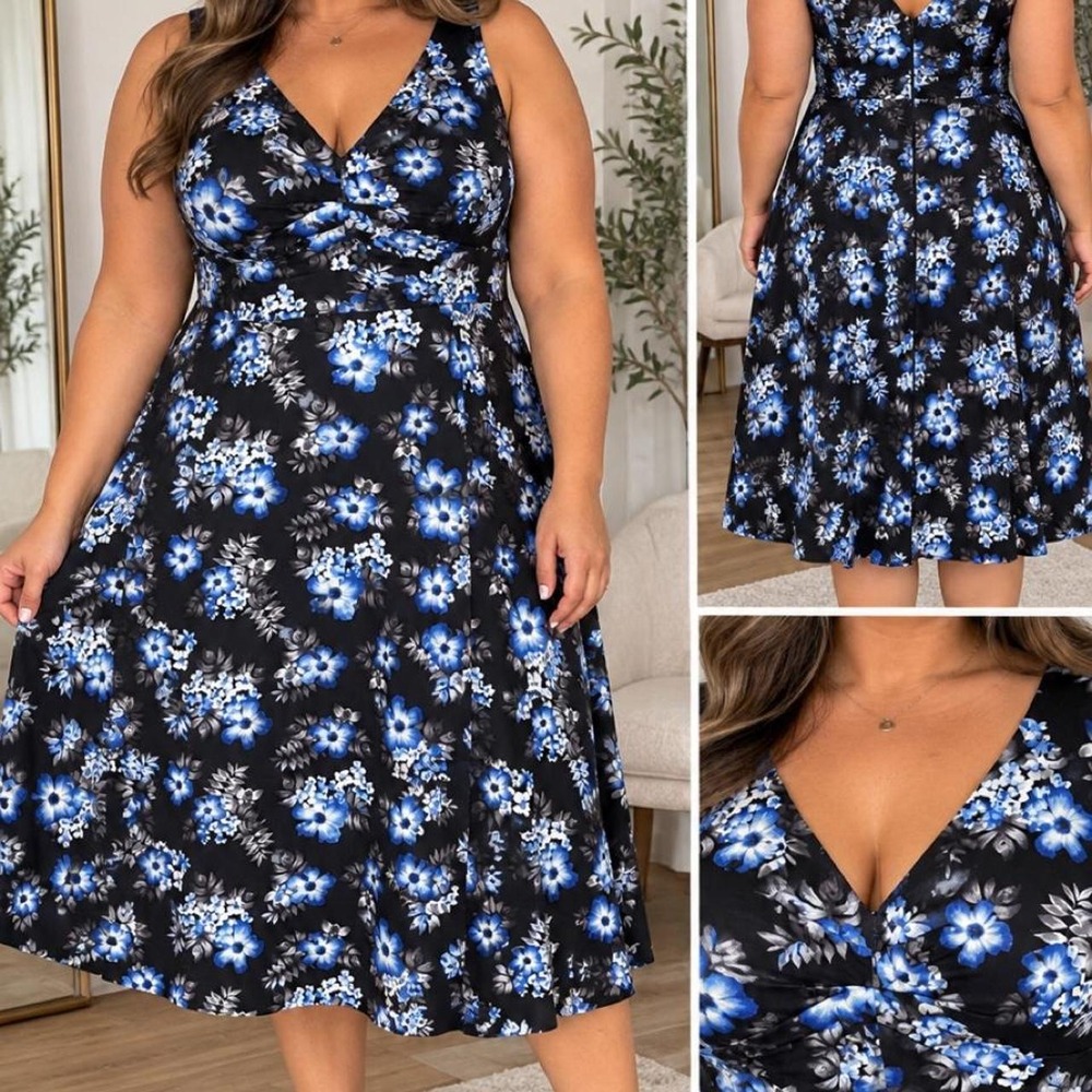 Torrid Floral Fit & Flare Dress | Size 18 / 2X New without tags! 🌸